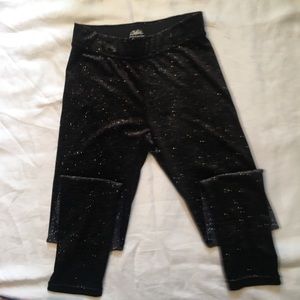 ✨HP!!✨🆕💜Sparkly Black Justice Leggings💜